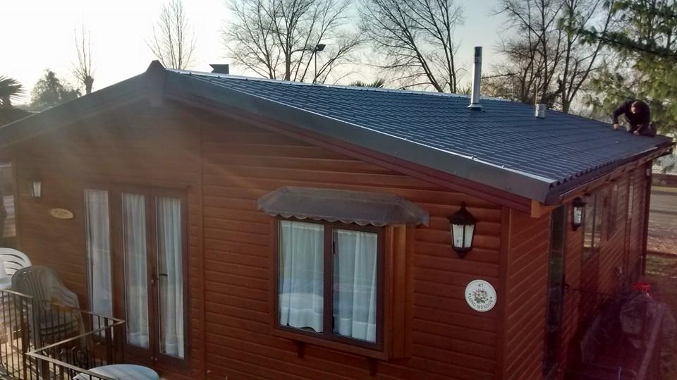 caravan holiday lodge roofing replaced